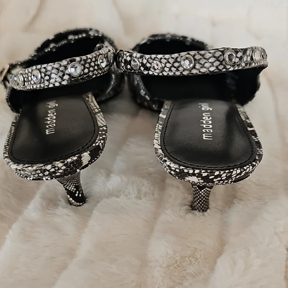 Madden Girl Black and Silver Embellished Heels - Picture 7 of 12